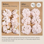 Auihiay 64pcs Hydrangea Artificial Flowers, Silk Hydrangea Heads with Stems, Pink Hydrangea Flowers for DIY Wedding Centerpiece Baby Shower Home Party Decor (Pink)