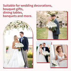 52 PCS White Artificial Roses Bulk, Fake Artificial Flowers Bridal Bouquet Silk Faux Rose with Stems for Wedding Flowers Decoration, Valentine's Day, Bridal Bouquet, Anniversary, Home Decor (52PCS)