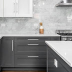 Ravinte Brushed Nickel Cabinet Handles 25 Pack 7-1/2 inch Satin Nickel Square Cabinet Pulls Silver Hardware for Kitchen Cabinets 10 inch Overall Length Stainless Steel Drawer Pulls