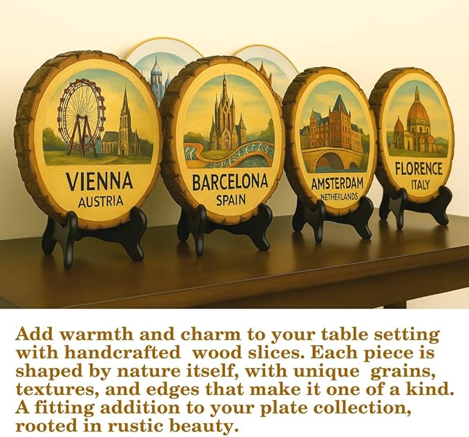 Copenhagen Denmark Souvenir – Nordic Wood Slice Plaque Gift Ideal for Scandinavian Design Lovers & Travel Collectors