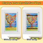 2Pcs Kids Art Frame Changeable 8.5x11 Letter Size Display with Mat Kids Artwork Frame Front Opening Artwork Frames for Kids Art Decorative Art Frames for Kids Art Holds 50-100 Works of Art for Hanging,White