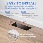 2x10 Inches Heavy Duty Walkable Floor Register - Easy Adjust Air Supply Lever Decorative Floor Vent Covers - Boston Design Vent Covers for Home - Oil Rubbed Bronze