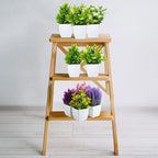 Mimorou 16 Pcs Small Fake Plants Mini Artificial Potted Plants Faux Pot Flowers Indoor Plastic Eucalyptus Greenery for Home Bathroom Living Room Office Decor