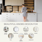 Dresser Knobs for Cabinets and Drawers - Assorted Multicolor Ceramic Pull Handle for Kitchen Cupboard Wardrobe Decorative Furniture Hardware - Pack of 30