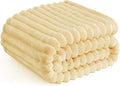 Bedsure GentleSoft Custard Yellow Fleece Throw Blanket for Couch - Super Soft Cozy Blankets for Women, Cute Small Blanket for Girls, 50x60 Inches