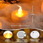Topstone 12 Pack Battery Operated Flickering Flameless Candles with Remote Control and Timer, Warm Yellow Light, Perfect for Wedding and Festival Decoration