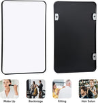 SUPER DEAL 24x36 Inch Black Wall Mirror for Bathroom, Stainless Steel Metal Frame with Rounded Corner, Rectangular Bathroom Entryways Decor Vanity Mirrors Wall Mounted
