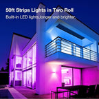 VOLIVO LED Strip Lights 50 FT,Color Changing Led Light Strips Kit with 44 Keys IR Remote Control, Lighting for Bedroom, Room, Home Decoration