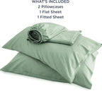 Bedsure King Size Sheets Set, Cooling Sheets for Hot Sleepers, Rayon Derived from Bamboo, Breathable & Soft, Deep Pocket Up to 16 Inches, Hotel Luxury Silky Bedding, Sage Green