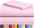 LuxClub 3 PC Sheet Set Bed Sheets Deep Pockets 16" Eco Friendly Wrinkle Free Cooling Machine Washable Hotel Bedding Silky Soft - Powder Pink Twin XL