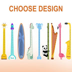 Personalized Growth Chart for Wall, Wooden Height Chart for Kids, Cute Height Measurement for Child/Girls/Boys, Baby and Toddler's Playroom/Kid's Room/Nursery Decor, Animals