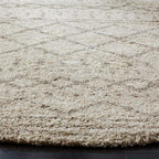 SAFAVIEH Arizona Shag Collection Area Rug - 10' Round, Ivory & Beige, Moroccan Design, Non-Shedding & Easy Care, 1.6-inch Thick Ideal for High Traffic Areas in Living Room, Bedroom (ASG741A)