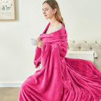 BEDELITE Fleece Blanket Hot Pink Throw Blanket for Couch & Bed, Luxury Plush Cozy Fuzzy Blanket 50" x 70", Super Soft Warm Lightweight Fall Throw Blanket for Travel Camping