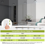 2PACK Flush Mount LED Ceiling Light Fixture - Black, 6.5Inch 12Watt, Dimmable & 3000K-4000K-6500K 3 Color Selectable Ceiling Lamp - 1200LM Low Profile Light for Kitchen, Bedroom, Hallway, Porch