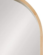 Kate and Laurel Hutton Modern Capsule Wall Mirror, 24 x 36, Natural Wood, Scandinavian Decorative Mirror for Wall