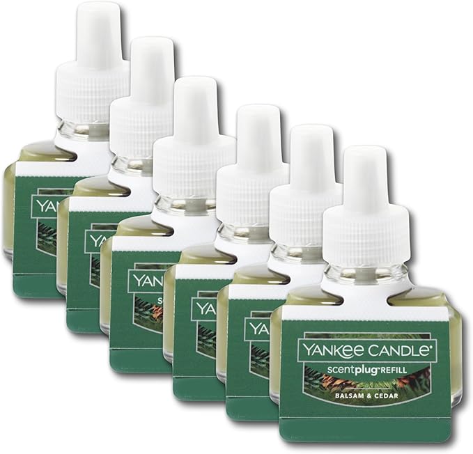 Yankee Candle ScentPlug Refill, Balsam & Cedar (Pack of 6)