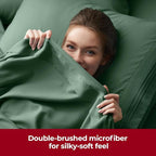 Mellanni Extra Deep Twin Sheets - 3 PC Iconic Collection Bedding - Hotel Luxury, Ultra Soft, Cooling Bed Sheets - Wrinkle, Fade, Stain Resistant (Twin, Emerald Green)