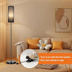 FRIDEKO HOME Floor Lamp, Color Changing Ambient Lighting for Living Room Bedroom, Standing Lamp with App & Remote Control, Tall Corner Lamp for Christmas Home Decor, 9W 800LM, Foot Switch, Black Shade