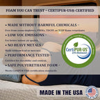 Foamma 3” x 30” x 80” Camper/RV Travel High-Density Foam Bunk Mattress, Organic Cotton Cover, Made in USA, Comfortable, Travel Trailer, CertiPUR-US Certified
