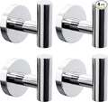 4 Pack Bath Towel Hooks, Wall Mount Towel Holder Chrome Finish Towel Rack, Heavy Duty Robe Coat Loofah Hooks for Shower, Kitchen,Hotel, Pool Tile, Brick Modern Style Decor Wall Hooks