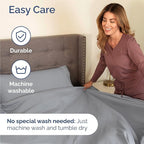 King Size 4 Piece Sheet Set - Comfy Breathable & Cooling Bed Sheets Set - Hotel Luxury Bedding for Women, Men, Kids, Teens, Boys & Girls - Deep Pockets, Soft and Wrinkle Free - Oeko-Tex - Steel Blue