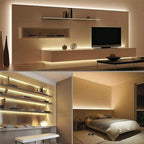 A 5V USB LED Light Strip, COB LED Strip Lights, Warm 5V LED Lights, Small LED Strip Light, TV Lights for TV Under Cabinet Kitchen Living Room Shelving or Displays (Warm 3.28FT x2)