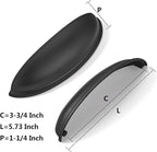 khtumeware 2 Pack 5" Drawer Pulls Matte Black Cabinet Cup Pulls Kitchen Hardware Cabinet Handles Drawer Handles Knobs 5 inch Hole Center