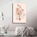 Metal Tin Signs Abstract Floral Line Art Poster Suitable for Home Bar Cafe Farmhouse Decoration8x12inch Tin Sign