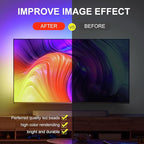 9.84ft Smart RGB LED TV Backlight Strip for 32-45 Inch TVs, Music Sync Bluetooth App & Remote Control, USB-Powered LED Lights for Bedroom, Gaming, Home Theater