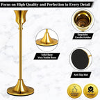 6pcs Gold Candle Stick Holder Candle Sticks Holder Decor Candle Holders for Candlesticks Candle Holders for Pillar Candles Gold Taper Candle Holder