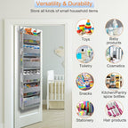 Extra Large Over The Door Organizer Storage 6-Shelves and 12 Side Pockets, Heavy Duty Hanging Door Organizer for Closet Bathroom Bedroom Nursery Pantry, Grey
