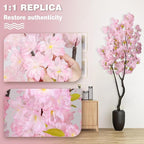 6.56ft Tall Pink Artificial Cherry Blossom Tree Decor, Fake Silk Flower Plant Indoor, Sakura Tree Realistic Faux Cherry Tree for Home Living Room Front Door Office