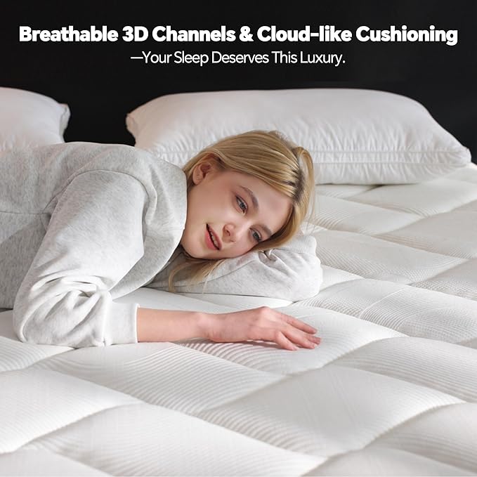King Size Mattress in a Box, 12 Inch Hybrid Mattress with Individual Pocket Spring & Memory Foam, Soft, Motion Isolation, Medium Firm Comfort for Pressure Relief, CertiPUR-US Certified