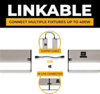 LED Under Cabinet Lighting Hardwired - 3CCT 24 Inch Satin Finish - Undercabinet Lights for Kitchen - Linkable Undercounter Dimmable Plug in Light or Hard Wired - Under Counter Fixture Direct Wire