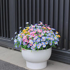 Artificial Plants & Flowers Outdoor 16 Bundles Fade Resistant Wildflowers Fake Daisy Outside Colorful Flowers Spring Summer Decorations for Planter Front Porch Decor(16 Bundles 3 Colors)