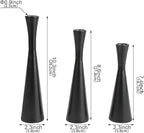 Vixdonos Matte Black Taper Candle Holders Metal Candlestick Holders Set of 3 Table Mantel Decorative Candle Stand for Dinning,Party，Wedding,Home Decor(Matte Black)