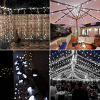 Brizled C9 Christmas Lights Cool White 16FT 25 LED 120V UL Certified Faceted Outdoor Christmas String Lights Connectable Xmas Tree Light for Tree, Holiday, House, Roof Decor