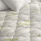 Air Mattress Cover Twin Size, Thick Viscose Made from Bamboo Quilted Mattress Topper for Kids, Noiseless Extra Plush Pillow Top Pad Fits 15-23 Inches Deep Mattresses