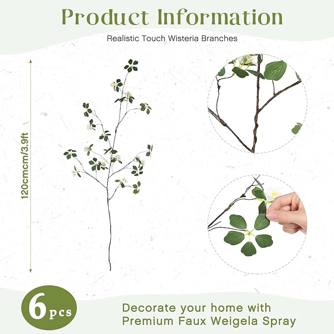 6 Pcs Tall Artificial Flowers Branches for Spring Indoor Decoration, 63 Inch Fake Faux Flowers with Long Stems for Vase Wedding Home Party Table Centerpieces (Rattan Guanyin Lotus)