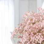 N&T NIETING10 PCS Babys Breath Artificial Flowers Fake Babys Breath Flowers Artificial Bulk Dusty Pink Gypsophila Bouquets Real Touch Faux Flowers for Wedding Floral Arrangement Party Home Decoration