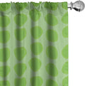 Ambesonne Lime Green Window Curtains Pack of 2, Simplistic Formless Geometric Shapes in Different Shades Theme, Lightweight Set with Rod Pocket, 4 Panels of - 28" x 84", Green