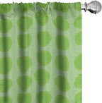 Ambesonne Lime Green Window Curtains Pack of 2, Simplistic Formless Geometric Shapes in Different Shades Theme, Lightweight Set with Rod Pocket, 4 Panels of - 28" x 84", Green