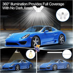 4Pack LED Garage Light Bulb,Mini 50W LED Garage Ceiling Lights 4 Adjustable Panels,5000Lumen Garage LED Light Bulb,E26 6500K Daylight LED Shop Lights for Garage,Kitchen,Indoor,Attic Light
