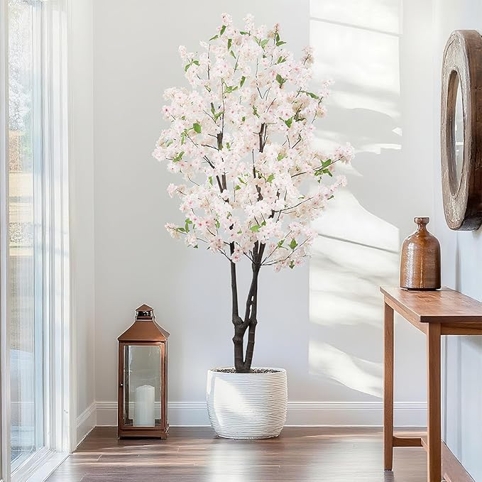 Artificial Cherry Blossoms Tree Bedroom Trees Indoor Faux Cherry Blossom Tree for Home Decor