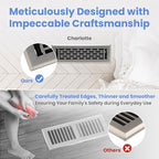 2x10 Inches 2 Pack Heavy Duty Walkable Floor Register - Easy Adjust Air Supply Lever Decorative Floor Vent Covers - Boston Design Vent Covers for Home - Satin Nickel