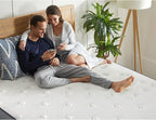 Coolvie 10 Inch Queen Mattresses, Queen Size Hybrid Mattress Built in Pocketed Coils and Gel Memory Foam Layer, Low Motion Transfer & Breathable Bed in A Box