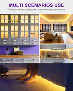 HitLights LED Strip Lights Warm White 3000K, 16.4ft Premium Tape Light for Bedroom, 300 LEDs/Reel, 150LM/ft, 22W, UL-Listed, 12V Flexible Dimmable Rope Lights for Room, Home, Under Cabinet Lighting