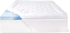 4" SealyChill™ Gel + Comfort Memory Foam Mattress Topper with Pillowtop Washable Allergen Resistant Cover, Queen (F02-00161-QN0), White