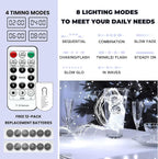 HXWEIYE 6 Pack White Fairy Lights Battery Operated with Remote & Timer, 7ft 20LED Mini String Lights Mason Jar Lights, Waterproof Firefly Starry Lights for DIY Wedding Bedroom Patio Christmas