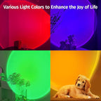 Sunset Lamp Projector with APP & Button Control, 360 Degree Rotation Multiple Colors Changing LED Lamp Night Light, Sunset Light for Bedroom Decor/Party/Christmas Gifts/Tiktok Live/Room Decor